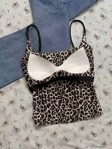 Tseoso 3 Packs Women's Ribbed Camisole Tops With Built-In Padded Bra,White Animal Print,Summer,Casual,Night Out Versatile Tank Tops For Gym,Streetwear,Sports - Black - View 5