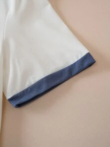 FROVYX 标准尺码男士海军蓝白撞色海豚、海龟、水母印花T恤，适合日常休闲穿着或度假穿着。 - 白色 - 查看 6