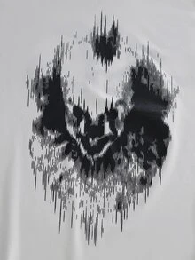IT Chapter TWO | Manfinity STYNVO 男士圓領休閒百搭日常穿著短袖T恤 - 白色 - 查看 4