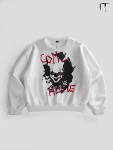 IT Chapter TWO | Manfinity STYNVO Men's Clown Print Crew Neck Pullover Sweatshirt - White - View 7