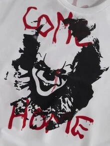 IT Chapter TWO | Manfinity STYNVO Men's Clown Print Crew Neck Pullover Sweatshirt - White - View 6