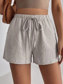 SHEIN Tall Women Shorts - Camel - View 6