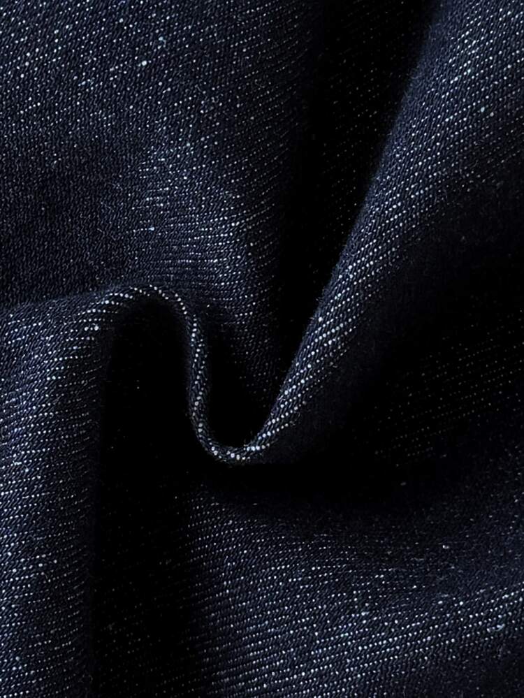 SHEIN Kids Young Boys' New Casual Basic Dark Blue Loose Fit Denim Baggy Jeans,Fall/Winter,For Boys Back To School Clothes,New Year Outfits,Halloween Outfits - Dark Wash - View 8