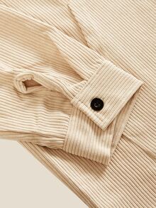 Norleigh Men's Colorblock Turndown Collar Long Sleeve Zip-Up Casual Shacket - Apricot - View 4