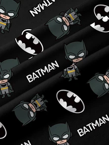 BATMAN X SHEIN Tween Boy Round Neck Short Sleeve T-Shirt, Daily Versatile, - White - View 6