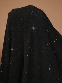 Coolane 女士夏季音乐会性感Y2K派对针织亮片透视黑色修身露背连体裤 - 黑色 - 查看 6