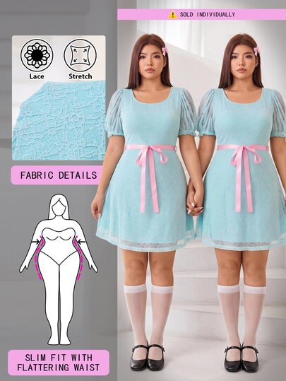 Solflare Plus Size Women's Lace Fashion Date Party Summer Dress,Halloween,Festival Outfits,Cosplay