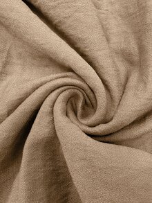 Linhara CURVE Women's Plus Size V-Neck Long Sleeve Dress, Autumn/Winter Sleeve Style Linen Dress Fall - Apricot - View 8