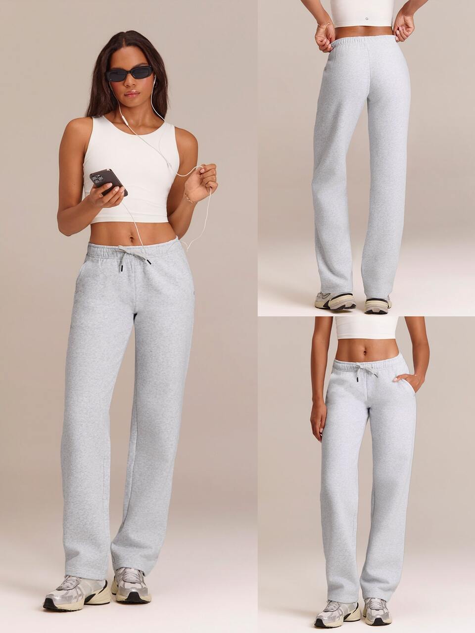 Everyday Fleece Cloud Nine Tall Wide Leg Sweatpants With Adjustable Drawstring Waist & Side Pockets Daily Casual Wear