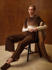 MOTF PREMIUM SWEATER LAPISAN DASAR RAJUT GRADIENT SERBAGUNA ELEGAN SLIM FIT - Coffee Brown - View 7