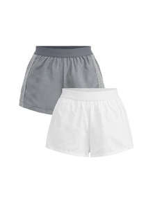 SHEIN Cheerettes 女款彈性腰帶日常健身運動短褲 - 彩色 - 查看 6