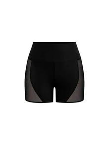 SHEIN Cheerettes Women's Mesh Patchwork High Waist Athletic Shorts Black Purple Sports Shorts 2 Pack High Waist Mesh Panel Tummy Control Butt Lift Breathable For Gym - Multicolor - View 9