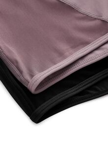 SHEIN Cheerettes Women's Mesh Patchwork High Waist Athletic Shorts Black Purple Sports Shorts 2 Pack High Waist Mesh Panel Tummy Control Butt Lift Breathable For Gym - Multicolor - View 13