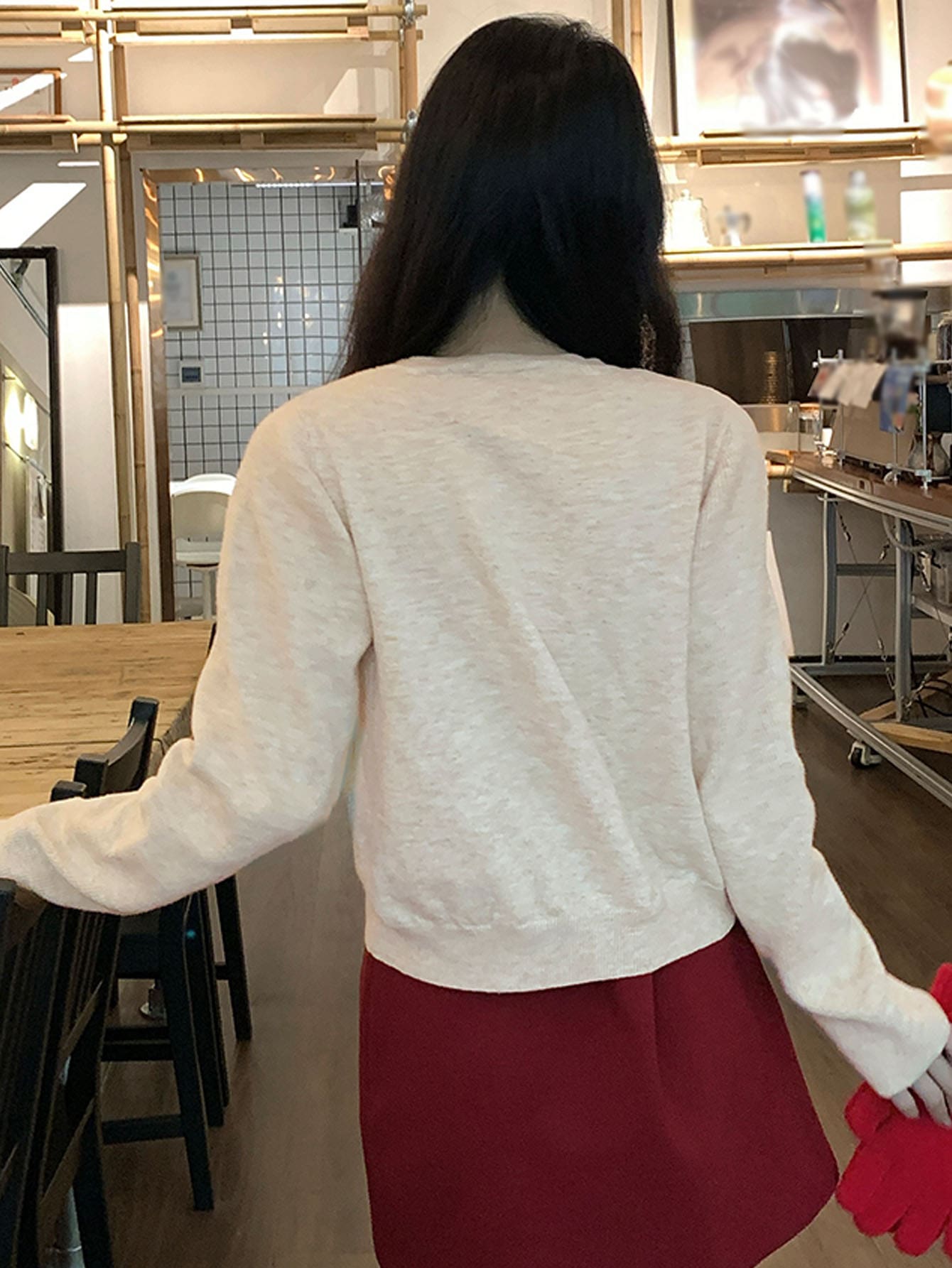 Women's Letter Pattern Bow Decor Casual Daily Long Sleeve Sweater Fall