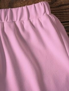SHEIN | PAW Patrol 女童字母卡通印花短袖T恤與短褲休閒日常套裝 - 白色 - 查看 5