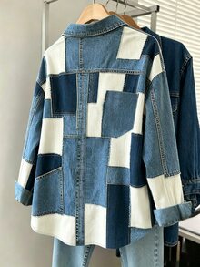 Resyla Women's Summer Vintage Patchwork Pattern Print Shirt - Multicolor - View 2