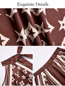 SOLERSUN Women Skirts Brunch Party Brown Autumn Elegant - Brown - View 9