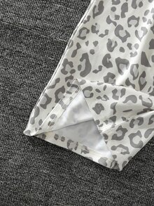 SHEIN بنطلون طويل بقصة بوت كت مريح وعصري للفتيات المراهقات، مع حزام خصر بلون متباين فريد، مناسب للارتداء اليومي والخارجي - رمادي - مشاهدة 8