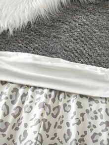 SHEIN بنطلون طويل بقصة بوت كت مريح وعصري للفتيات المراهقات، مع حزام خصر بلون متباين فريد، مناسب للارتداء اليومي والخارجي - رمادي - مشاهدة 5