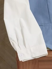 SHEIN 2件組青少年男孩紳士套裝－白色修身背心＋優雅長褲，生日、派對、婚禮、畢業禮夏季正式西裝 - 淺藍色 - 查看 7