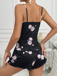 Moireta 1套女士牛奶丝睡衣套装，140克数码印花 - 彩色 - 查看 2