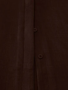 Balvessa French Style Stand Collar Commuter Elegant Versatile Lantern Long Sleeve Blouse - Brown - View 6
