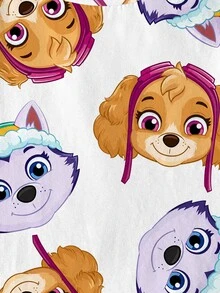 SHEIN | PAW Patrol Young Girl Cartoon Print Short Sleeve T-Shirt - White - View 5