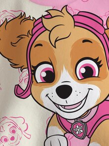 SHEIN | PAW Patrol 少女卡通圖案休閒日常長袖運動衫 - 白色 - 查看 3
