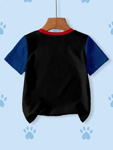 SHEIN | PAW Patrol 小男孩卡通印花休閒圓領短袖T恤 - 白色 - 查看 2
