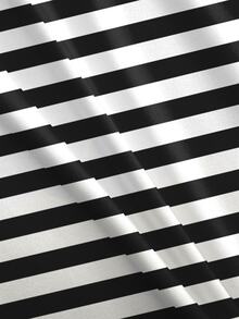INAWLY Women's Striped Asymmetric Neck Long Sleeve Casual French Halter Top Brunch Black And White Autumn - Multicolor - View 6