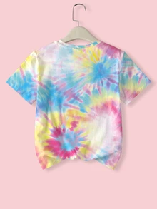 SHEIN X Care Bears 青少年女孩卡通印花圓領短袖休閒T恤 - 白色 - 查看 2