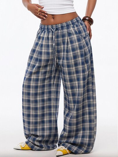 Coolane Women's Summer Minimalist Boho Vacation Outfits Casual Basic Daily Wear Linen Comfortable Low Rise Baggy Pants