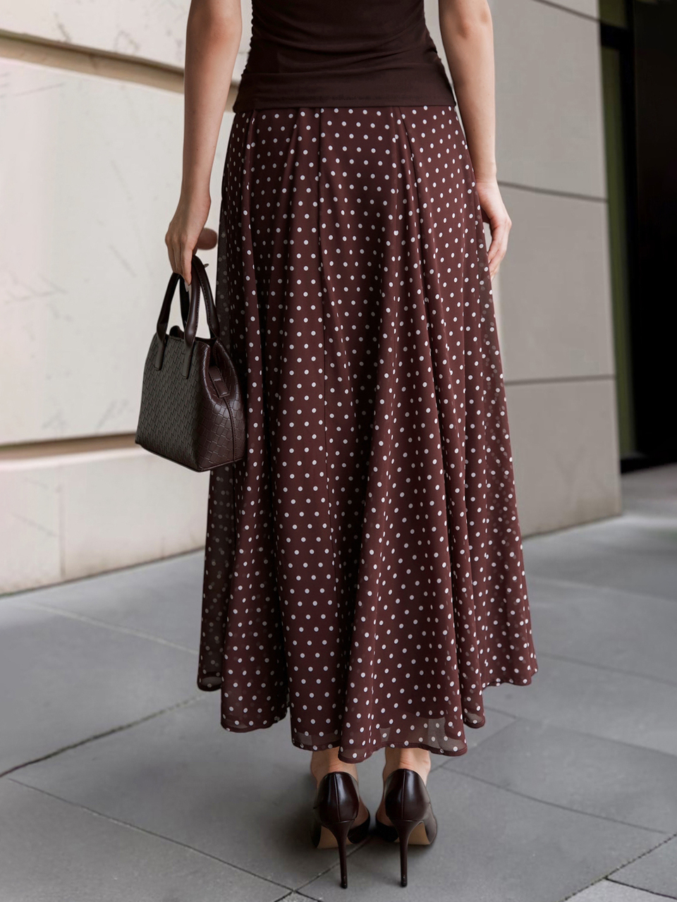 Women's A-Line Skirt Elastic Waist Easy To Wear Low-Key Old Money Style Elegant Sophisticated Commute High-Quality Airport Wear High-Intellect Gracefu