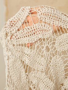 Travachic Plus Size Women's Round Neck Casual Versatile Daily Knit Top Winter - Beige - View 8