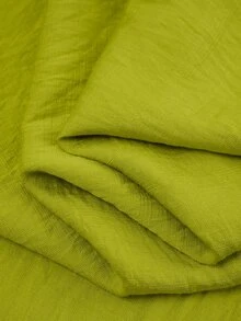 SOLERSUN Plus Size Casual Solid Color Slant Pocket Breathable Drawstring Waist Pants Fall - Mustard Yellow - View 8
