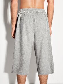 Colvenic Men's Drawstring Waist Casual Alt Streetwear Versatile Daily Shorts Gym Workout Grey Summer Back-To-School - Light Grey - View 8
