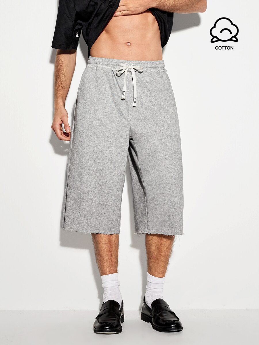 Colvenic Men's Drawstring Waist Casual Alt Streetwear Versatile Daily Shorts Gym Workout Grey Summer Back-To-School