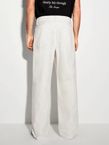 Colvenic Men's Streetwear Casual White Denim Jeans - White - View 3