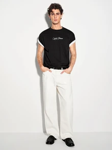 Colvenic Men's Streetwear Casual White Denim Jeans - White - View 10