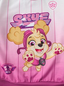 SHEIN | PAW Patrol 女童漸層卡通印花可愛寬鬆秋季衛衣，適合日常與休閒穿著 - 粉色 - 查看 5