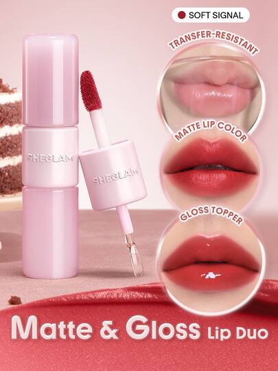 SHEGLAM Mood Switch Matte & Gloss Lip Duo-333 Soft Signal Brand Beauty Cosmetic Makeup For Women And Girls
