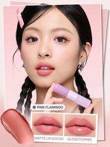 SHEGLAM Mood Switch 霧面&亮澤唇彩雙效-114 Pink Flamingo 品牌美妝化妝品 適合女士與女孩 - 114 Pink Flamingo - 查看 3