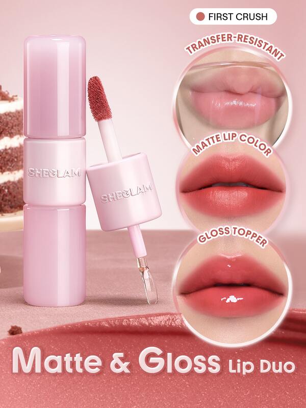SHEGLAM Mood Switch Matte & Gloss Lip Duo-115 First Crush Brand Beauty Cosmetic Makeup For Women And Girls