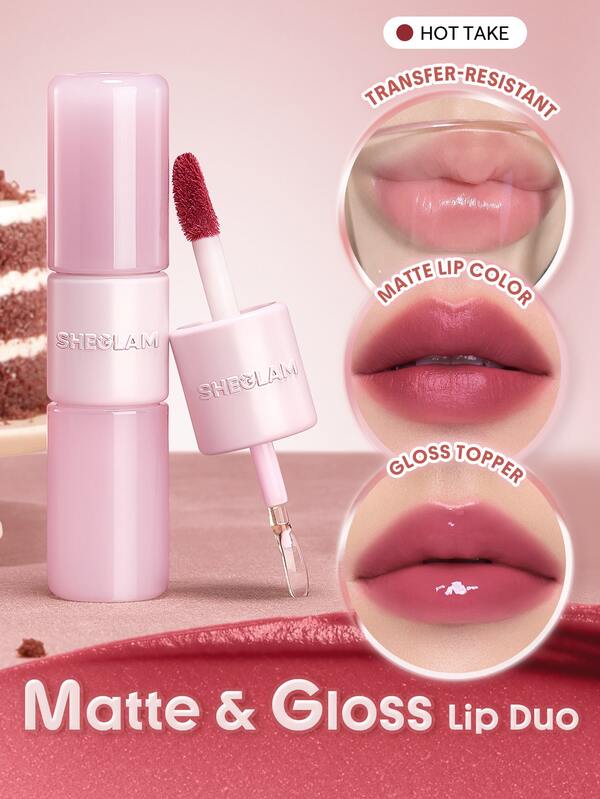 SHEGLAM Mood Switch Matte & Gloss Lip Duo-334 Hot Take Brand Beauty Cosmetic Makeup For Women And Girls
