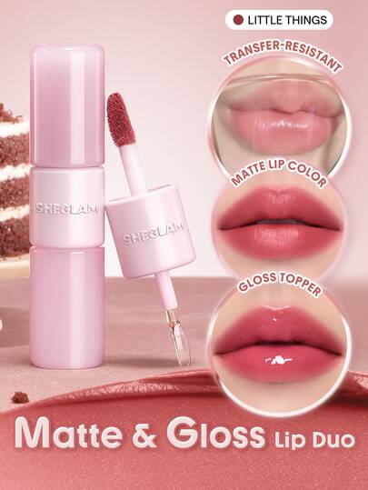 SHEGLAM Mood Switch Matte & Gloss Lip Duo-120 Little Things Brand Beauty Cosmetic Makeup For Women And Girls
