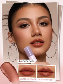SHEGLAM Mood Switch 霧面&亮澤唇彩雙效-526 Cocoa Cozy 品牌美妝化妝品 適合女士與女孩 - 526 Cocoa Cozy - 查看 10