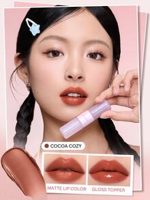 SHEGLAM Mood Switch 霧面&亮澤唇彩雙效-526 Cocoa Cozy 品牌美妝化妝品 適合女士與女孩 - 526 Cocoa Cozy - 查看 3