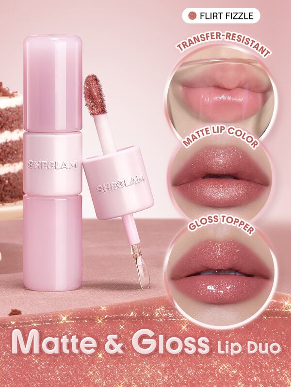 SHEGLAM Mood Switch Matte & Gloss Lip Duo-623 Flirt Fizzle Brand Beauty Cosmetic Makeup For Women And Girls