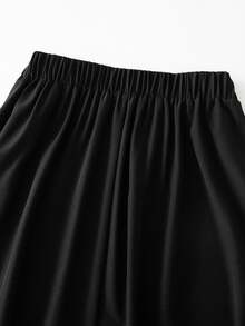 GlowEve CURVE Plus Size Black And White Pearl Embellished Lace A-Line Skirt Wedding Dinner Formal Autumn Elegant - Black - View 5