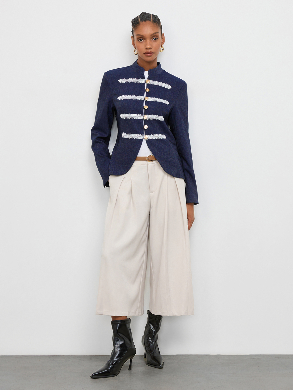 SHEIN Maija Women's Solid Color Pleated Casual Versatile Daily Wear Long Pants,Going Out Outfits, Work Outfits For Women,Fall Clothes